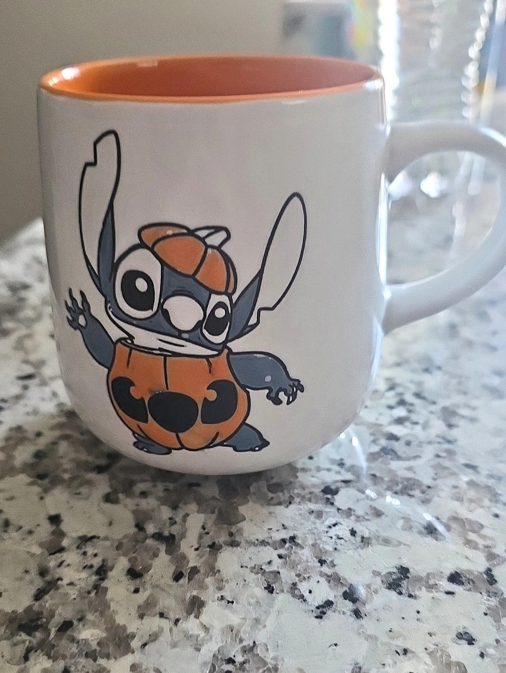 Disney Stitch Halloween Pumpkin Mug - White & Orange